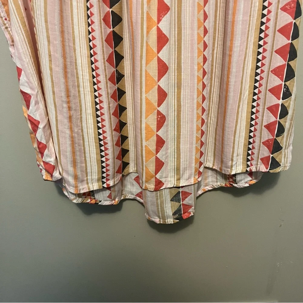 Sonoma women’s plus 1X Geometric Patterned top loose cotton blend summer - Picture 5 of 11